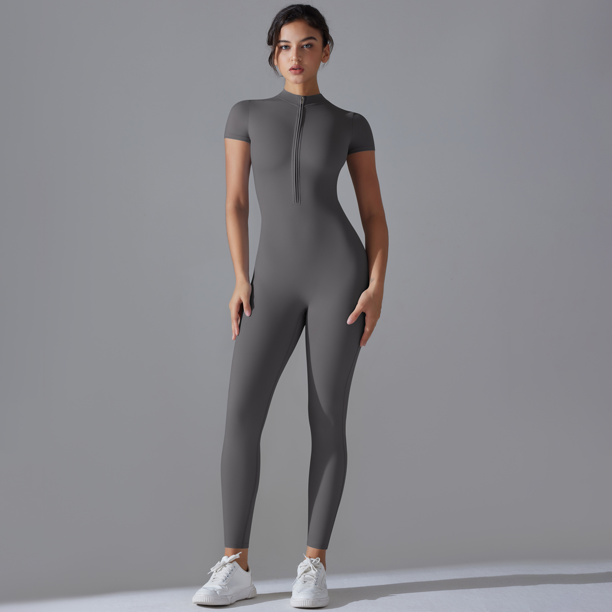 Herbal Yoga - Yogaset Damesjumpsuits Eendelig pak Rits Korte