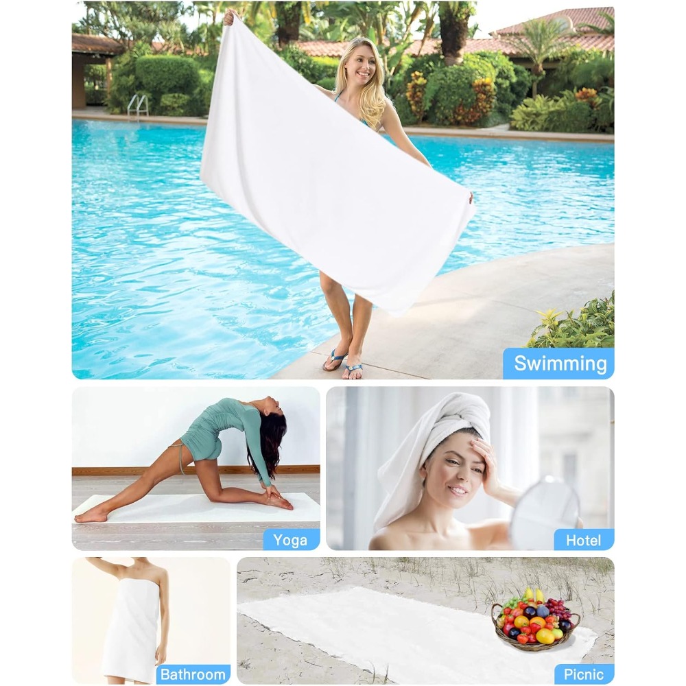 1 stuk strandlaken Zuiver witt - Herbal Yoga recensie en prijs